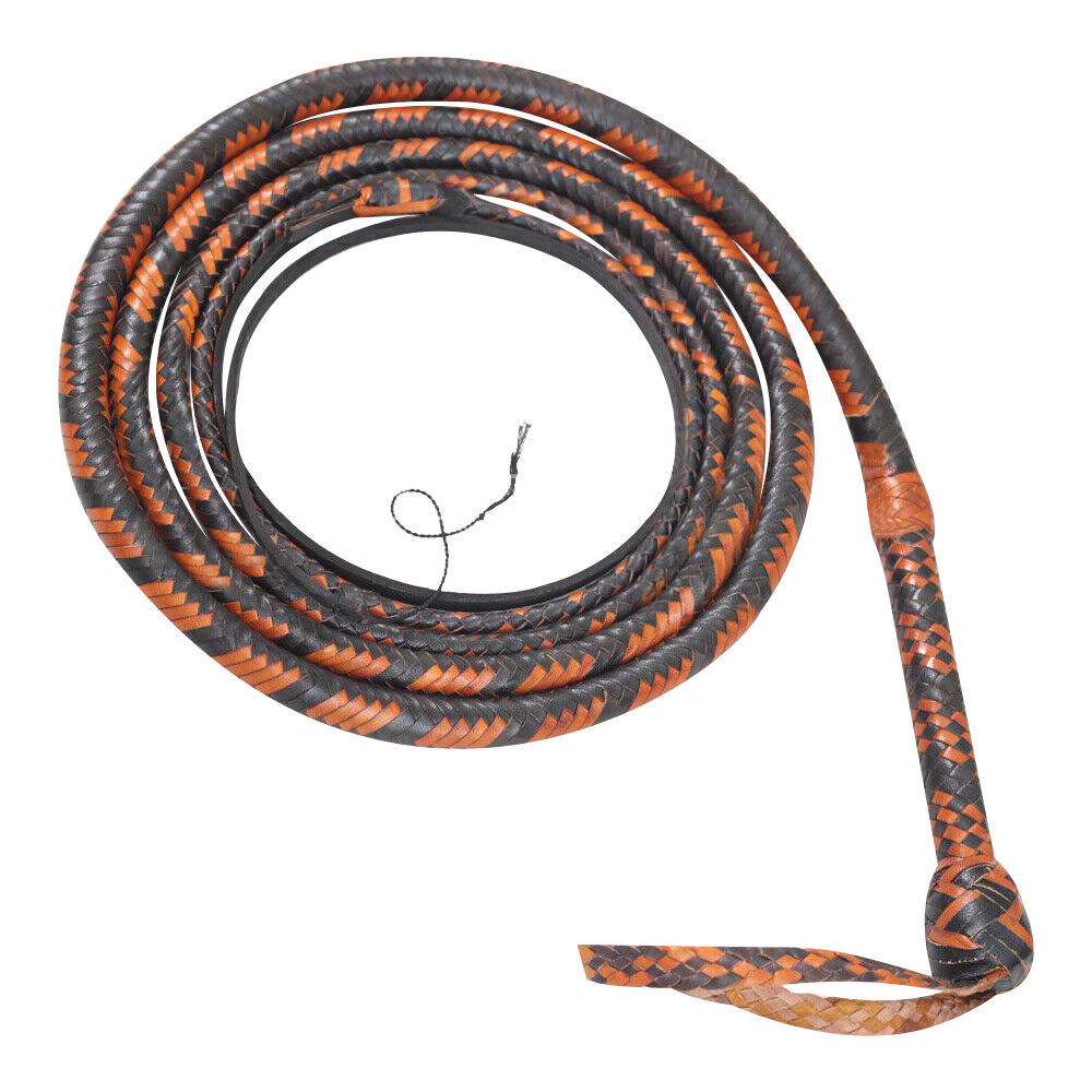 Kangaroo Hide Leather Bull Whip 12 Feet Long 16 Plaits Indiana Jones Bul... - $280.50