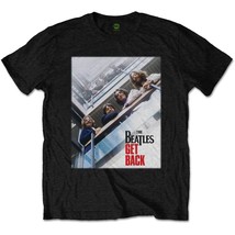 The Beatles Get Back Poster Black Official Tee T-Shirt Mens Unisex - £25.10 GBP