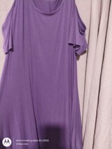 Belaroi Cold Shoulder Purple Mid Length Dress - $14.03