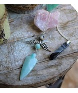 Amazonite &amp; Black Agate Meditation Charm from Imogen Designs ~ Hope Stone ~ - $351.74 MXN
