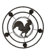 16&quot;D Vintage Rustic Country Farm Rooster Chicken Metal Wall Circle Decor... - $735.53 MXN