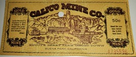 Vintage Ticket to Calico Mine Knott’s Berry Farm  - £3.93 GBP