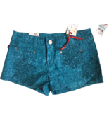 Bongo Vintage Womens Summer Shorts Size 5 Juniors Mid Rise Blue Print 29... - $43.69 CAD