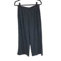 Eileen Fisher Womens Pants Pull On Wide Leg Pockets Cropped Black XS - $24.04
