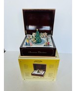 Gold Label Music Box Christmas Holiday Rounded Top Tree Scene Dickens Vi... - £116.78 GBP