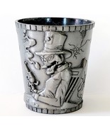 Vintage Pewter Shot Glass Holder Skull Gambler Spades Top Hat Smoking Pi... - $34.03 CAD