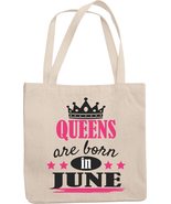Make Your Mark Design Queens Are Born in June Reusable Tote Bag for Mom,... - £17.47 GBP
