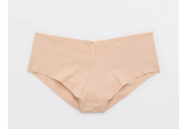 American Eagle Aerie No Show Cheeky Panties MEDIUM Beige Sands Silky New - £11.96 GBP