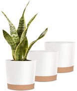 (White X 3 Pack) Kubvici Indoor Plant Pots Planters 8 Inch Plastic Plant... - $52.08 CAD