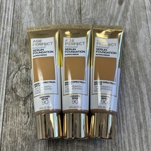 3x L&#39;oreal Age Perfect Radiant Serum Foundation #90 Caramel Beige Exp.01... - €13,47 EUR