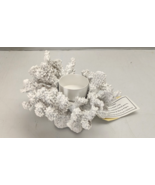 Accent Plus White Coral Candle Holder, Rustic Candle Pillar Decorative H... - $234.42 MXN
