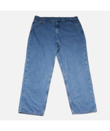 Carhartt Relaxed Fit Men&#39;s Size 46x32 Lined 5-Pocket 100% Cotton Blue Jeans - $25.20