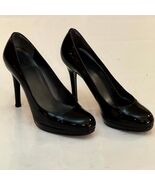 Stuart Weitzman Black Patent Leather Platswoon Pumps 6M 4″ Heel Holiday ... - $28.99