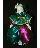 Mardi Gras Jester Clown Harlequin Doll Porcelain Head Soft Body Teal Pur... - £13.23 GBP