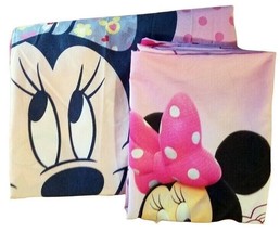 Disney Miss Minnie Twin Duvet Cover Pink Its All About Me Reversible Pil... - £30.81 GBP