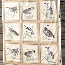 Vintage Cyrus Clark Original Screen Print Fabric Foul Play Birds Crafts Pillows  - £6.05 GBP