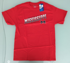 Champion NCAA Mississippi Rebels Mens Short Sleeve T-Shirt Sz M Red NWT - £9.30 GBP