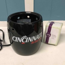 SCENTSY Warmer Cincinnati Bearcats Collection Black Wax Warmer + extra bulb - $41.23