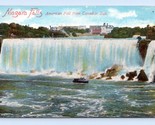 American Falls From Canadian Side Niagara Falls New York NY 1916 DB Post... - $2.92