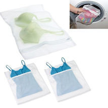 3 New Mesh Laundry Bag White Zipper Wash Washing Lingerie Clothes 10 1/2... - £16.46 GBP