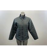 Elevate Women&#39;s Full Zip Puffer Jacket Size Medium Gray Long Sleeve Mock... - $13.75