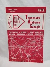 Vintage 1964 This Week In Tennessee Alabama Georgia Brochure Booklet - $21.77