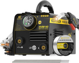 H HZXVOGEN 140A MIG Welder 110V/220V, Gasless Mig/Lift Tig/Stick Welding... - $131.65