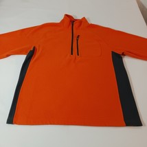 Starter RM34403 Men's Orange & Black 1/4 Zip Long Sleeve Pullover Sweatshirt M image 7