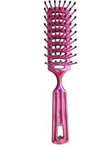 Pink Unbranded Vented Brush With Black Ball Tip 7 Inches Long USA Made - $10.11