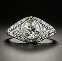 Engagement Ring 2.55Ct Round Cut Simulated Diamond White Gold Plated in ... - $151.02