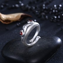 Retro Frog Animal Rings for Women Lady Girl Cute Fashion Open Ring Jewelry Chris - £8.79 GBP