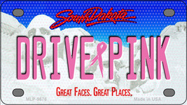 Drive Pink South Dakota Novelty Mini Metal License Plate Tag - £11.76 GBP