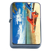 Florida Hot Spots Florida Keys D1 Flip Top Oil Lighter Wind Resistant - £11.83 GBP