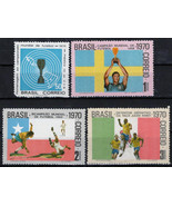 ZAYIX Brazil 1166-1169 MNH Soccer Sports Games 071423S186 - £9.92 GBP