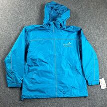 Girl Scouts Los Angeles Jacket Adults Medium Blue Full Zip Rain Hooded W... - $34.81 CAD
