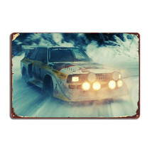 Audi sport quattro rally Group B snow metal wall poster decor Tin Sign g... - $28.71+