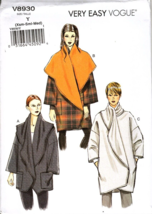 Vogue V8930 Misses XS to M Outerwear Jacket Uncut Sewing Pattern - $18.52