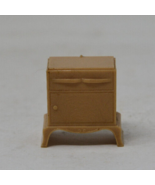 Vintage Plasco Toy Doll House Furniture Plastic Tan Night Stand - £4.46 GBP