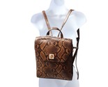 Women Handbag Alfani Circle Lock Snake Skin Design Backpack Brown 100101... - $48.51