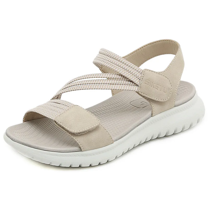 SIKETU  Women Wee Sandals Simple Adjustable Hook Loop  Knit Strap Shoes Beach Ou - £61.37 GBP