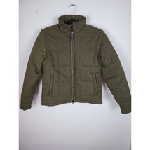 Merrell Quilted Winter Jacket S/P Womens Green Full Zip Primaloft Zippered Pocke - £28.06 GBP