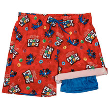 Froot Loops Cereal 6&quot; Inseam Lined Swim Trunks Red - £19.66 GBP