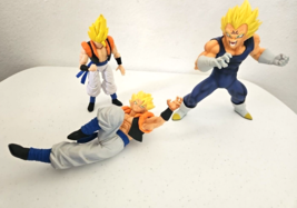 Dragon Ball Z Lot 3 Figures Gogeta Majin Vegeta Super Saiyan Statues - $59.28