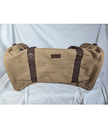 Bella Russo Tan Beige Khaki Canvas Medium Duffel Duffle Bag UNUSED 18&quot; - £20.42 GBP