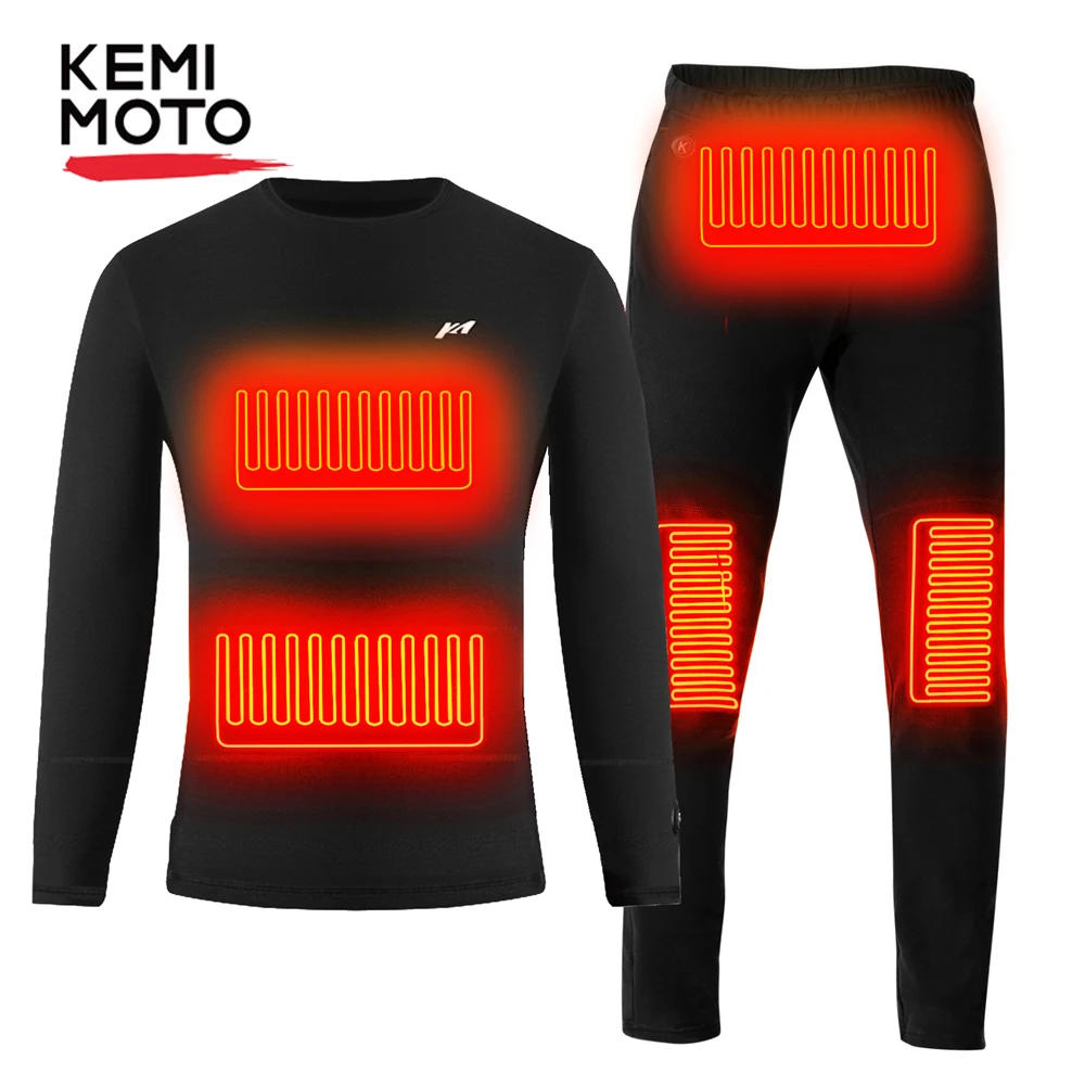 KEMIMOTO Winter Heated Suit Underwear Motorcycle USB Electric Powered Thermal - £33.68 GBP