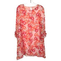NWOT Womens Size Large Tyler Boe Watercolor Floral Pure Silk Shift Mini Dress - £72.06 GBP