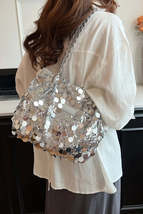 Sequin Braided Strap Shoulder Bag - $23.25