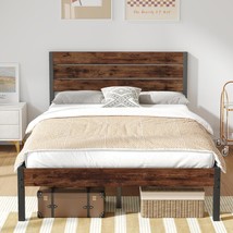 Rustic Brown, All-Metal, No-Box Spring Required, Easy Assembly, Full Bed... - $155.95