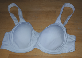 SYROKAN WHITE UNDER-WIRE BRA 34D-GENTLY WORN-LOTS OF ADJUSTMENT SLOTS - $11.99