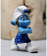 Smurf Gutsy Collectible Figurine McDonalds Happy Meal Toy 2011 PVC Plastic - £3.84 GBP